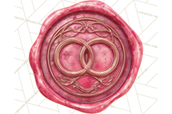 Valentine Wax Seal PNG, Cupid Hearts Clipart Product Image 4