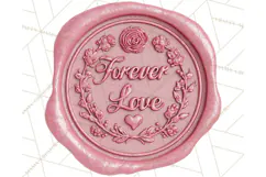 Valentine Wax Seal PNG, Cupid Hearts Clipart Product Image 2