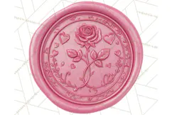 Valentine Wax Seal PNG, Cupid Hearts Clipart Product Image 3