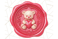 Valentine Wax Seal PNG, Cupid Hearts Clipart Product Image 4