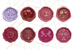 Valentine Wax Seal PNG, Cupid Hearts Clipart Product Image 8