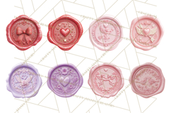 Valentine Wax Seal PNG, Cupid Hearts Clipart Product Image 3