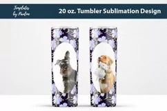 Seamless 4-leaf Clover Sublimation Design for 20 oz Skinny Oval Photo Tumbler 