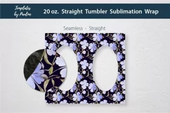 Seamless 4-leaf Clover Sublimation Wrap for 20 oz Skinny Oval Photo Tumbler 
