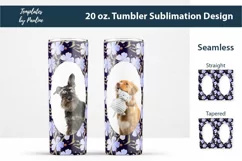 Seamless 4-leaf Clover Sublimation Wrap for 20 oz Skinny Oval Photo Tumbler 