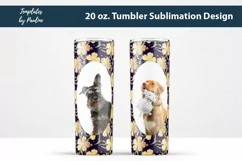 Seamless 4-leaf Clover Sublimation design for 20 oz Skinny Photo Tumbler