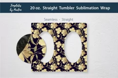 Seamless 4-leaf Clover Sublimation Wrap for straight 20 oz Skinny Photo Tumbler