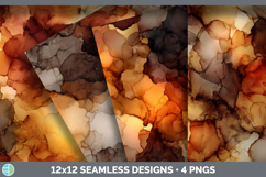 GorgeousSeamless Autumn Alcohol Ink Textured Background Papers design.