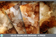 GorgeousSeamless Autumn Alcohol Ink Textured Background Papers design.