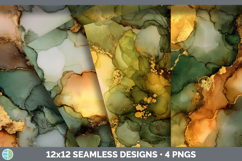 GorgeousSeamless Autumn Alcohol Ink Textured Background Papers design.