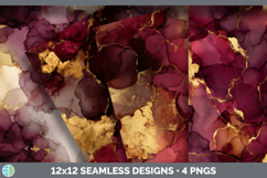 GorgeousSeamless Autumn Alcohol Ink Textured Background Papers design.