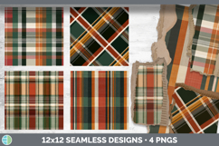 GorgeousSeamless Autumn Flannel Textured Background Papers design.