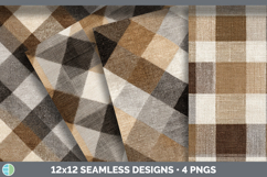 GorgeousSeamless Autumn Flannel Textured Background Papers design.