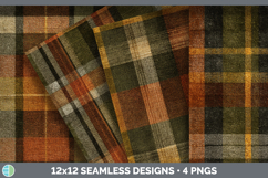 GorgeousSeamless Autumn Flannel Textured Background Papers design.
