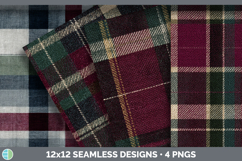 GorgeousSeamless Autumn Flannel Textured Background Papers design.