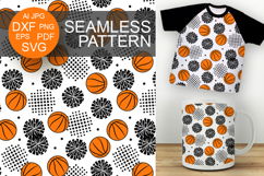 Background Basketball backdrop SVG Seamless pattern Sport Product Image 1