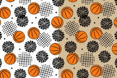 Background Basketball backdrop SVG Seamless pattern Sport Product Image 3