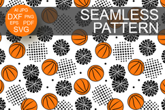 Background Basketball backdrop SVG Seamless pattern Sport Product Image 2