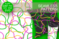 Seamless background beads Mardi Gras backdrop Pattern Product Image 1