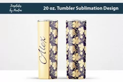 Seamless Beige Clover Sublimation design for 20 oz Skinny Tumbler