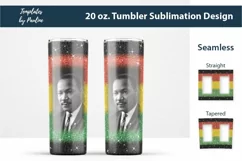 Seamless Black History Month Photo Tumbler Wrap