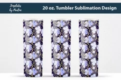 Seamless Blue Clover Sublimation Design for 20 oz Skinny Tumbler