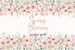 Watercolor Wildflowers Seamless Border - Watercolor Floral Product Image 1