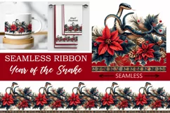 Seamless Border Year of the Snake PNG Product Image 1