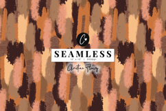 Seamless Brown Brushstroke Digital Paper Product Image 1