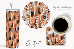 Seamless Brown Dalmatian Brushstroke Digital Paper Product Image 3