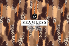 Seamless Mama Leopard Print Brushstroke Digital Paper Product Image 1