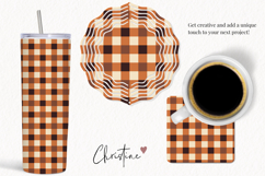 Seamless Brown Checkered Digital Paper Product Image 3