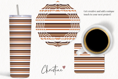 Seamless Brown Striped Digital Paper Product Image 3