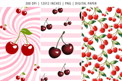 Seamless Cherries Pattern Digital Paper Product Image 4