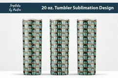 Seamless Christmas Gift Box Sublimation Tumbler Design for 20 oz skinny tumbler