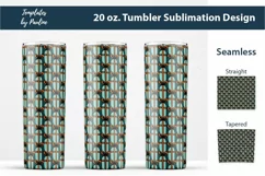 Seamless Christmas Gift Box Sublimation Tumbler Wrap for 20 oz skinny tumbler
