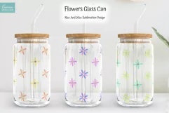 seamless colorful  flowers pattern for beer glass can sublimation