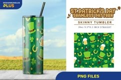 Saint Patrick's Day Green Seamless 20 oz Tumbler Wrap Product Image 1