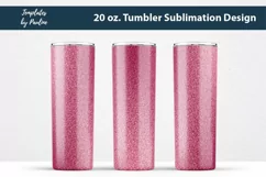 Seamless Deep Pink Glitter Sublimation Design for 20 oz Skinny Tumbler