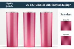 Seamless Deep Pink sublimation Wrap for 20 oz Skinny Tumbler