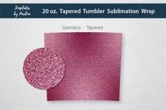 Seamless Deep Red Glitter Sublimation Wrap for tapered 20 oz Skinny Tumbler