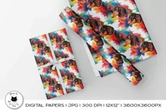 wrapping papers with dachshund patterns