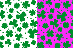 Seamless Background Lucky Shamrock clover backdrop Green art Product Image 2