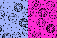 Seamless Background donuts backdrop SVG pattern Food Cake Product Image 2