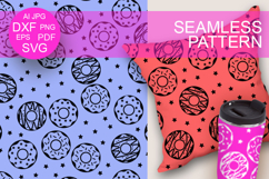 Seamless Background donuts backdrop SVG pattern Food Cake Product Image 1