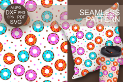 Seamless Background donuts backdrop SVG pattern Food Dessert Product Image 1