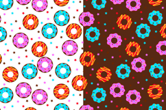 Seamless Background donuts backdrop SVG pattern Food Dessert Product Image 2