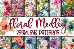 Floral Medley Digital Papers - Seamless Patterns Product Image 1