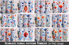 Seamless floral pattern Sublimation Tumbler Design Product Image 1