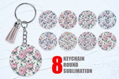 Keychain watercolor flowers | Keyring Product Image 1